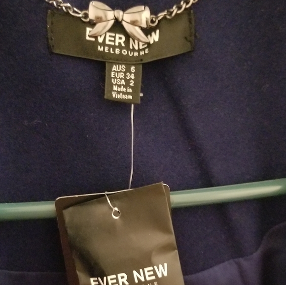 Evernew Blue/Navy Miltary Peacoat - Picture 2 of 3